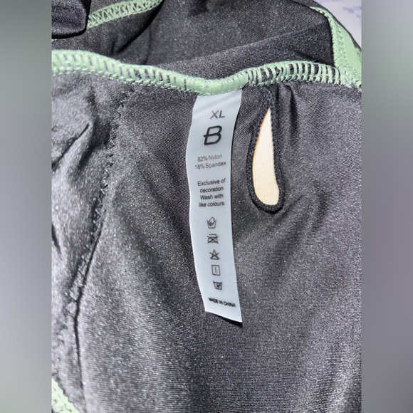 Women One Piece Swimsuit Tummy Control One Front Cross Bathing Suit Green Sz XL - Picture 3 of 6